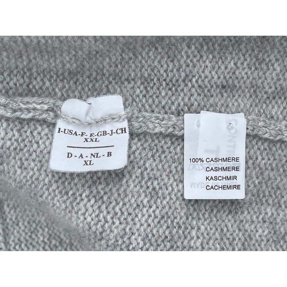 Brunello Cucinelli 100% Cashmere Gray Full Zip Peplum Cardigan Jacket large USA - Picture 12 of 12